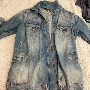 Long jean jacket free people